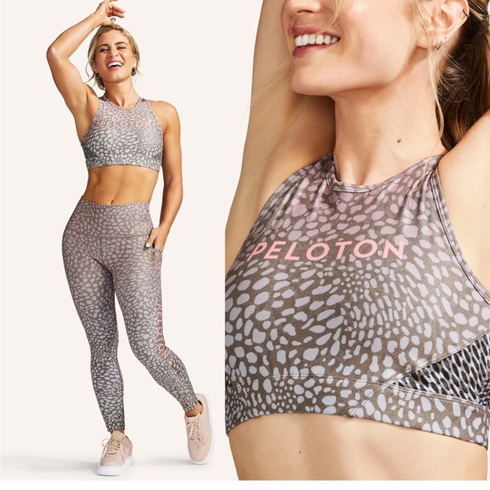 Peloton night neck sports bra & legging set